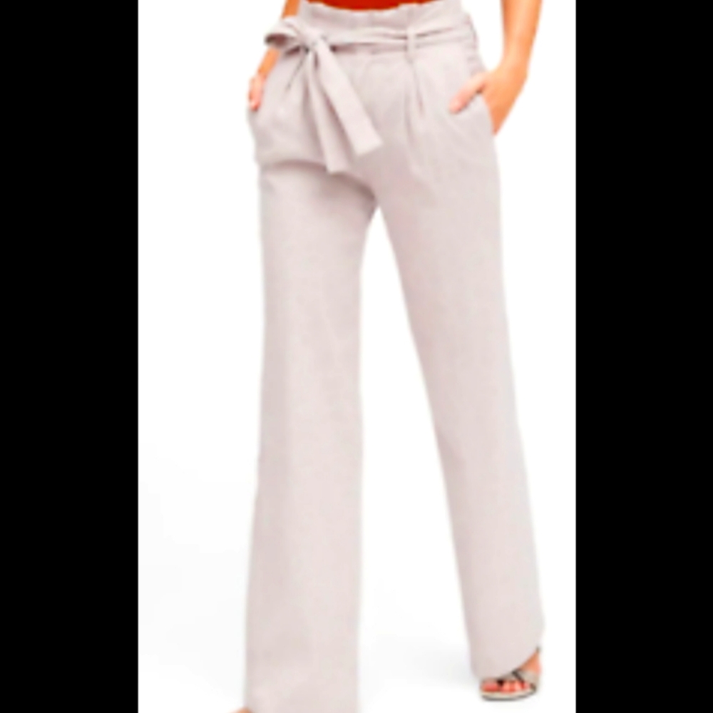 Banana Republic High Rise Wide Leg Linen Cotton Pants. 10L
